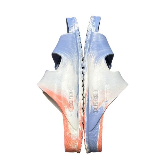 Birkenstock Arizona EVA Sandals Womens Sz 40 (9-9.5) Blue Peach Pastel Coastal - Picture 8 of 10